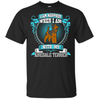 I Am Happiest With My Airedale Terrier Dog